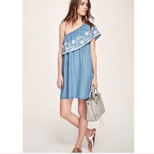 Rebecca Minkoff Rita embroidered chambray dress